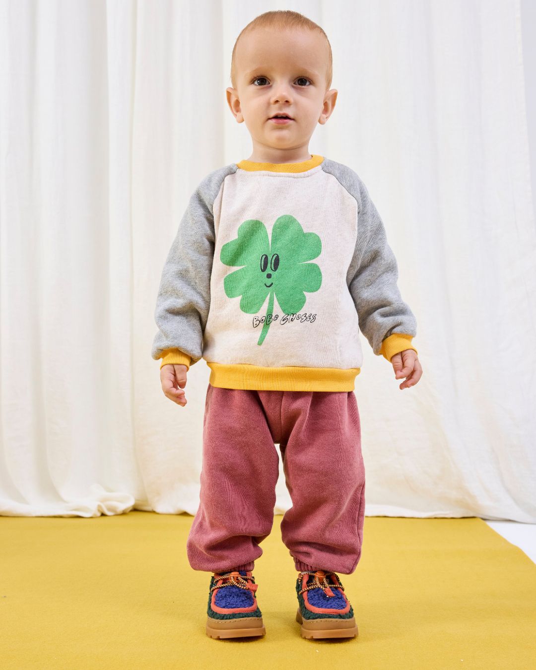 BOBO CHOSES - niemowlęce spodnie dresowe Curve Jogging Pants