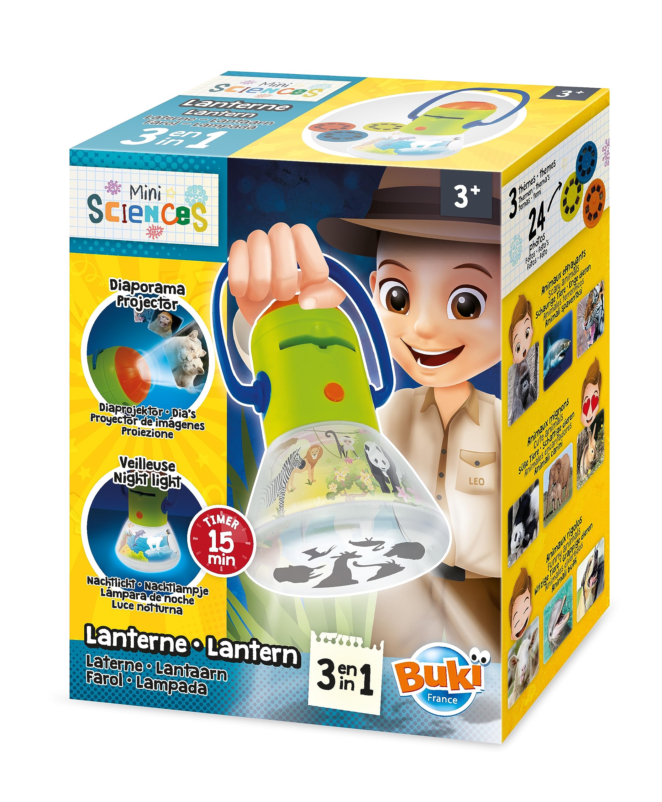 Buki - latarka z projektorem 3w1 Mini Sciences