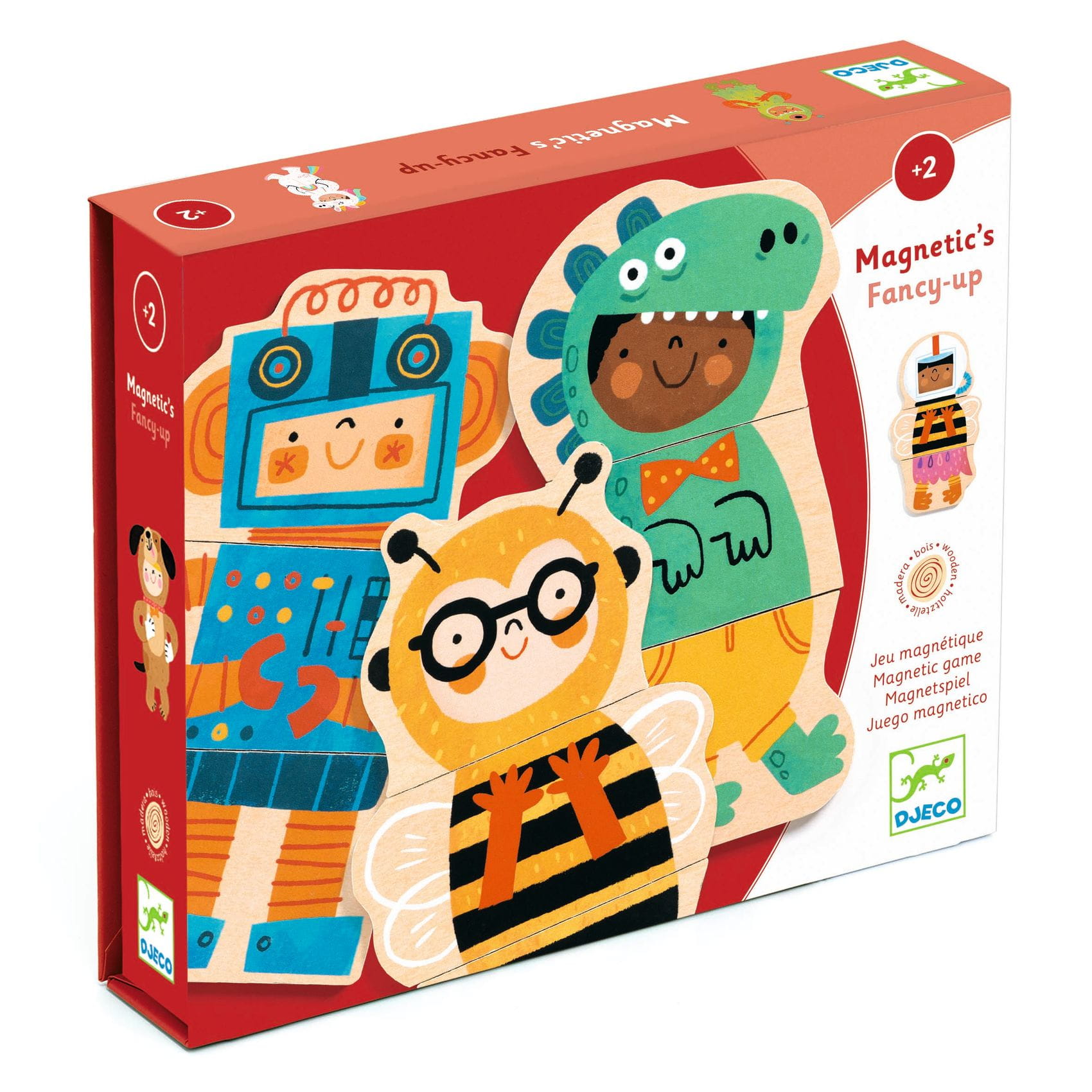 Djeco - drewniane puzzle magnetyczne Kostiumy