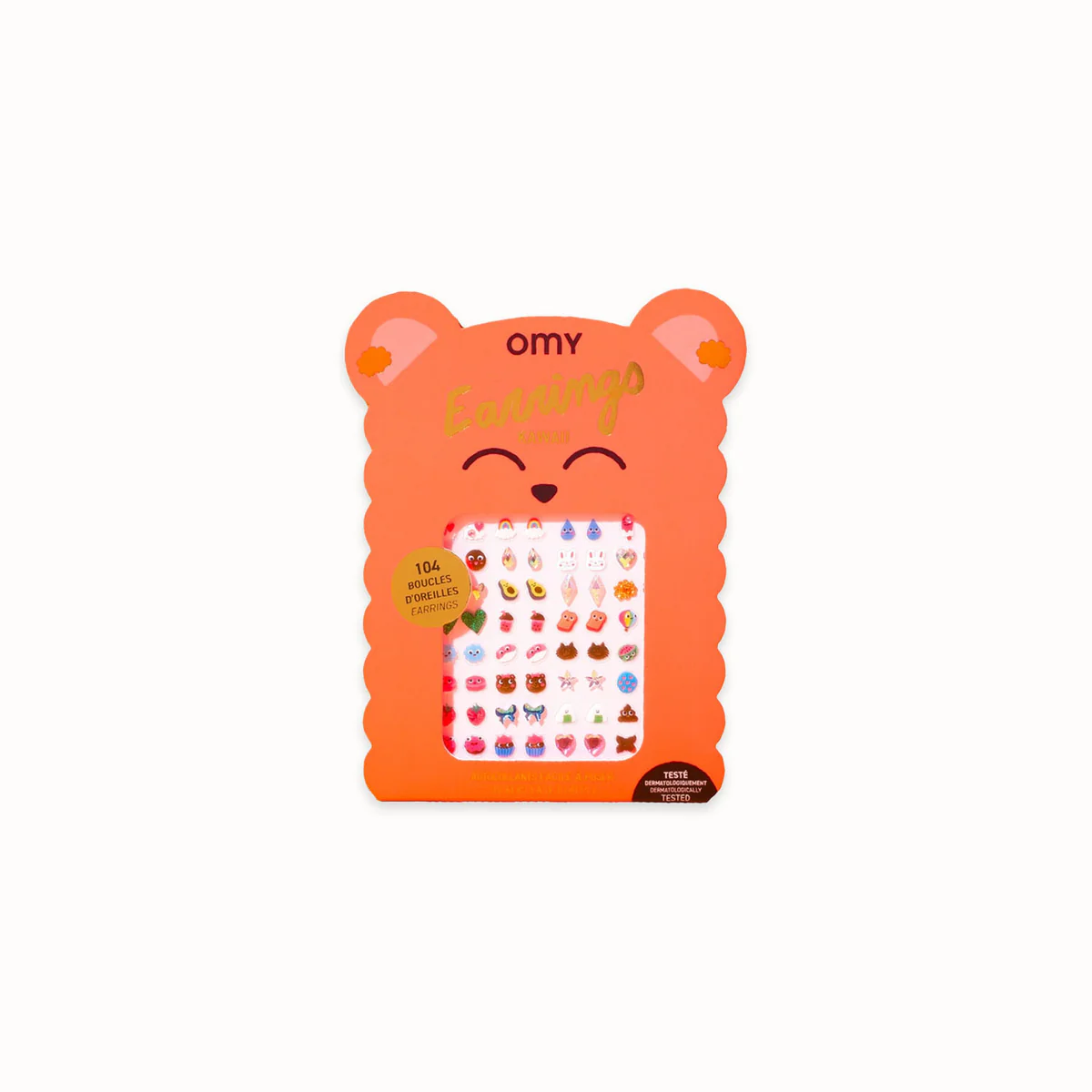 Omy - kolczyki dla dzieci 104 sztuki Kawaii