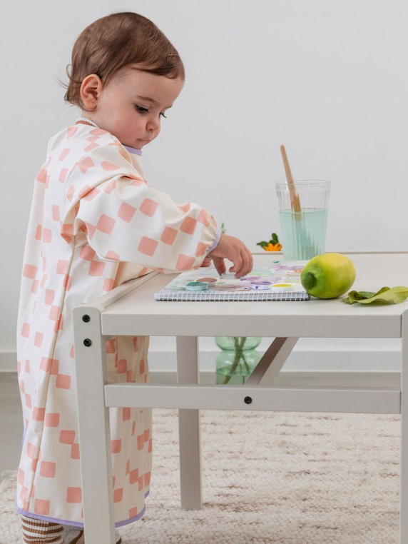 Lassig - fartuch z długim rękawem wodoodporny Happy Fruits Peach