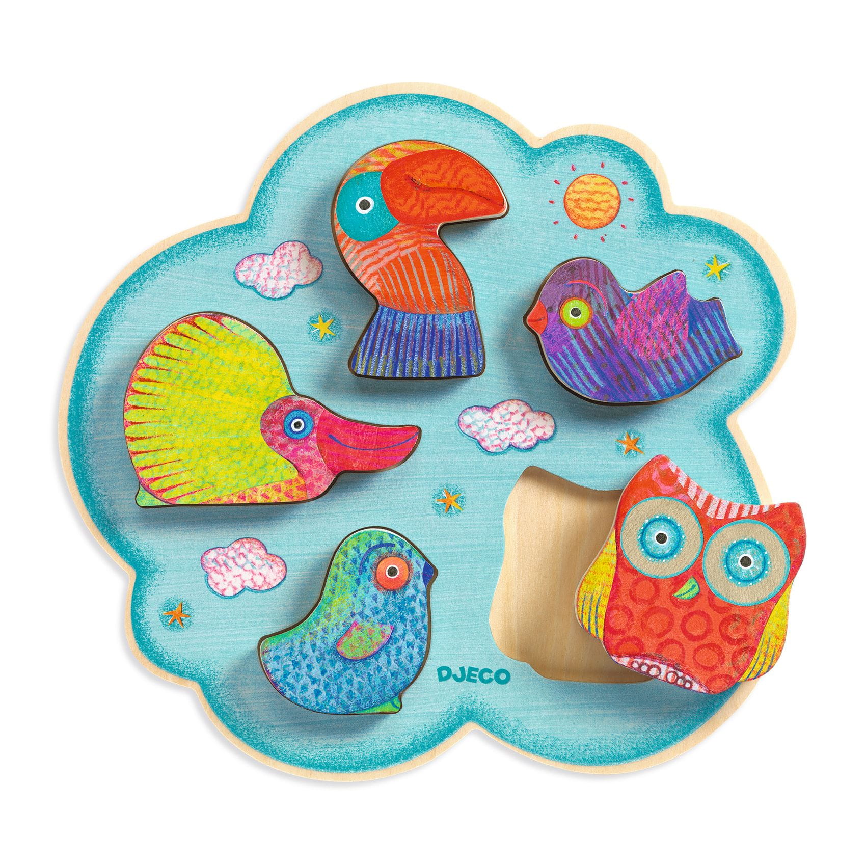 Djeco - drewniane puzzle Toucanco
