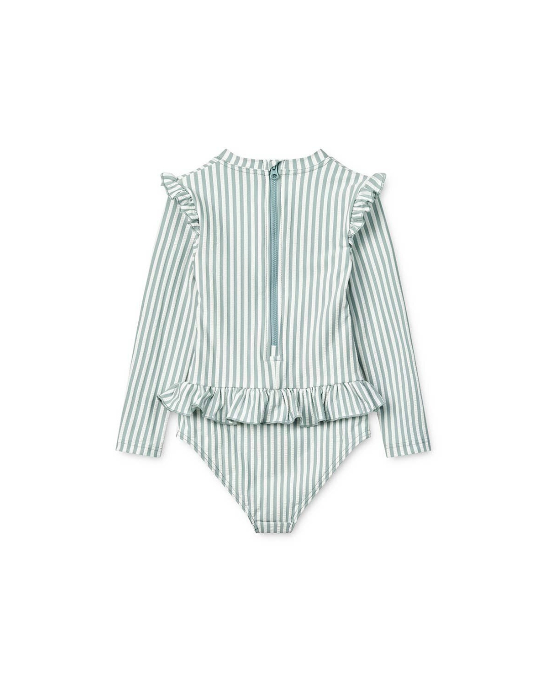 Liewood - kostium kąpielowy z długim rękawem UV Sille Seersucker stripe peppermint creme de la creme