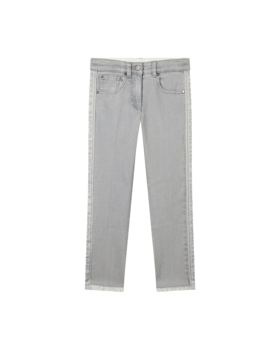 Stella McCartney - spodnie jeansowe dziewczęce Denim Stretch Trousers w/Logo Tape