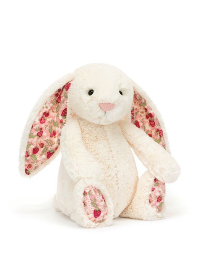 Jellycat - króliczek z Kwiecistymi Uszami Kremowy „Berry” 31 cm