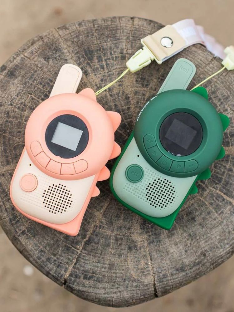 The Zoofamily - krótkofalówki dla dzieci Zoo Walkie Talkie Dinozaur Różowy - Dinozaur Zielony