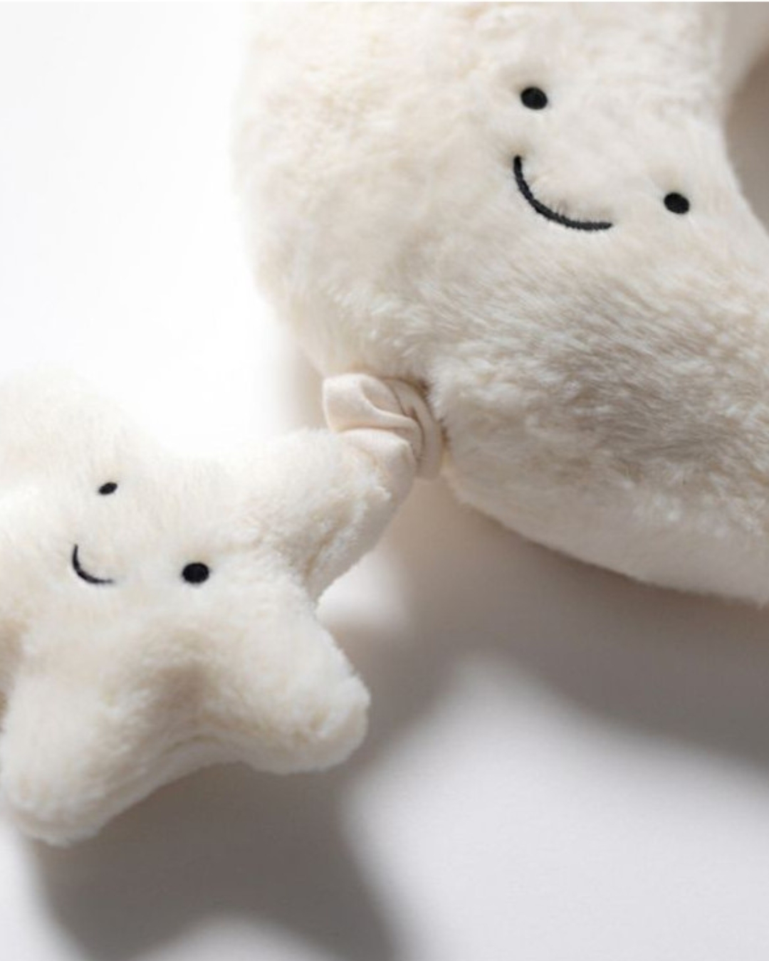 JellyCat - księżyc Perłowo-Biały z Gwiazdką i Pozytywką Kremowy 28 cm