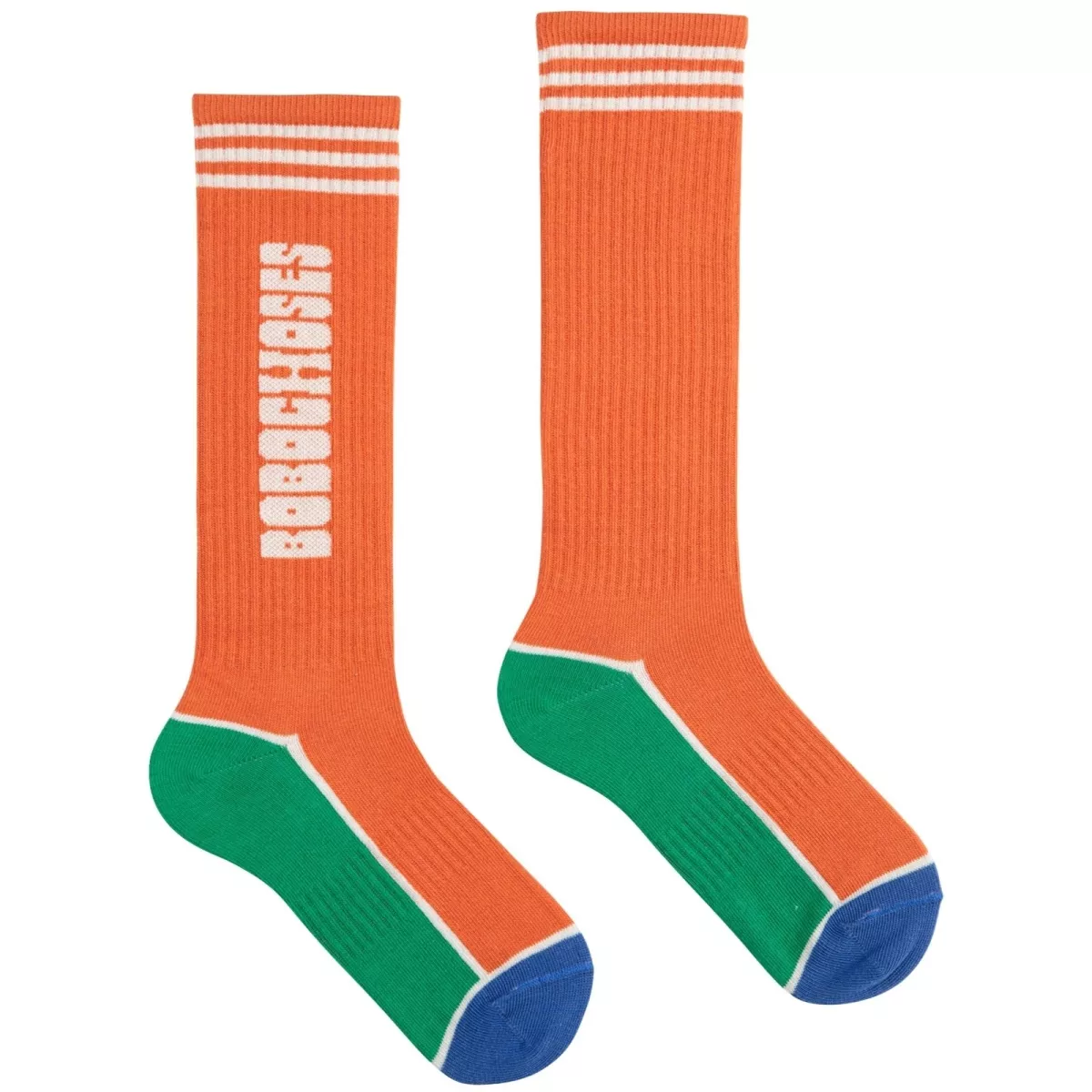 BOBO CHOSES - długie skarpetki dziecięce Color Bloc orange