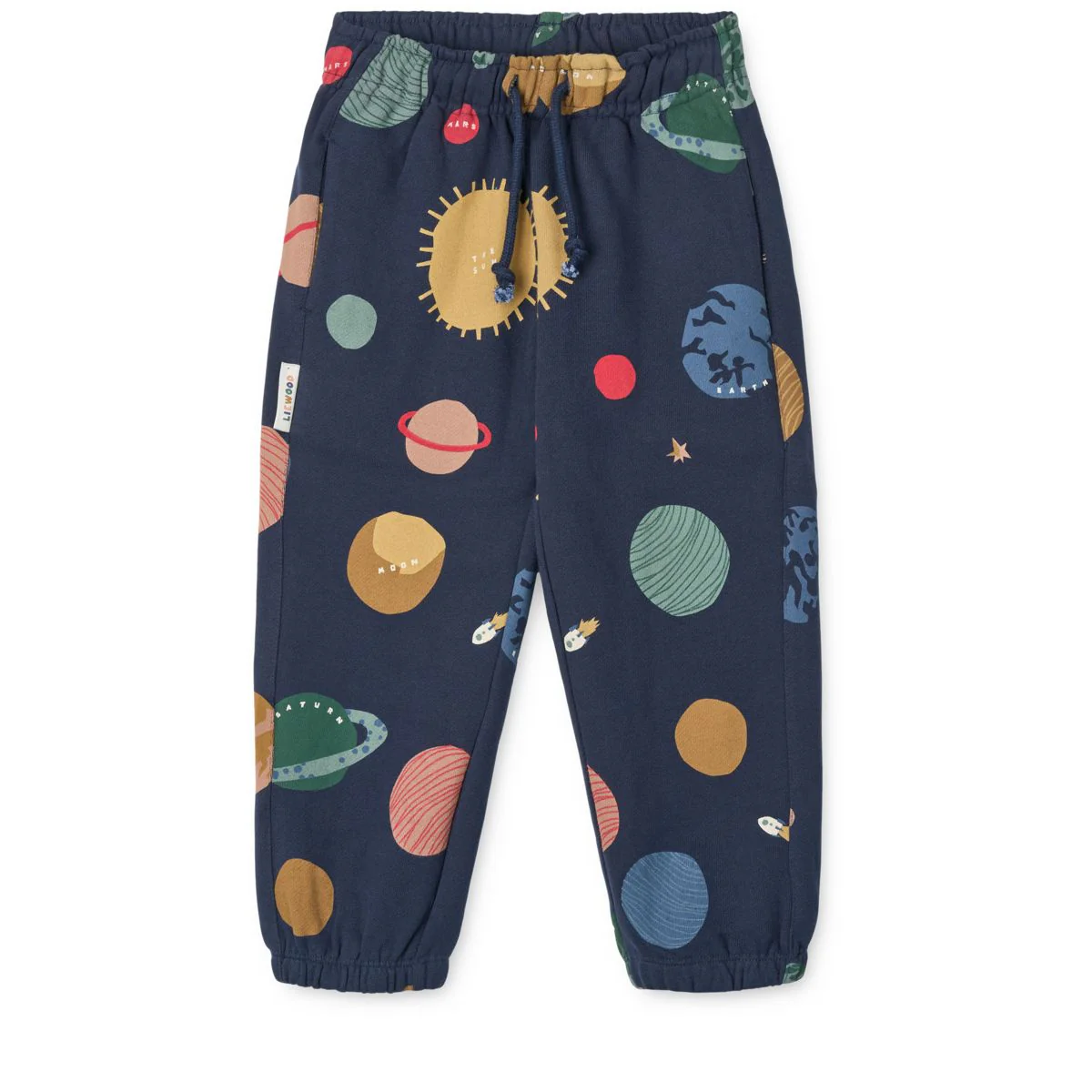 Liewood - spodnie dresowe Arlo Printed Sweatpants Universe / Classic navy